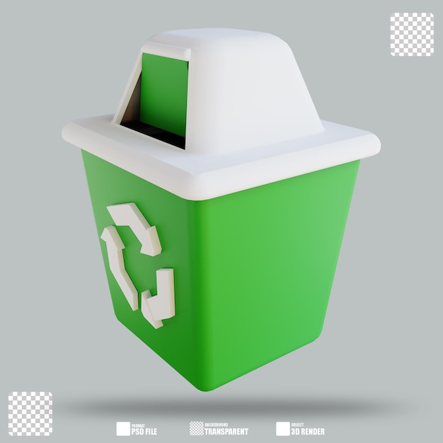 PSD recykling ilustracji 3d