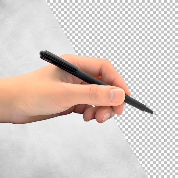 PSD ręczne pisanie czarnym piórem izolowane na przezroczystym tle