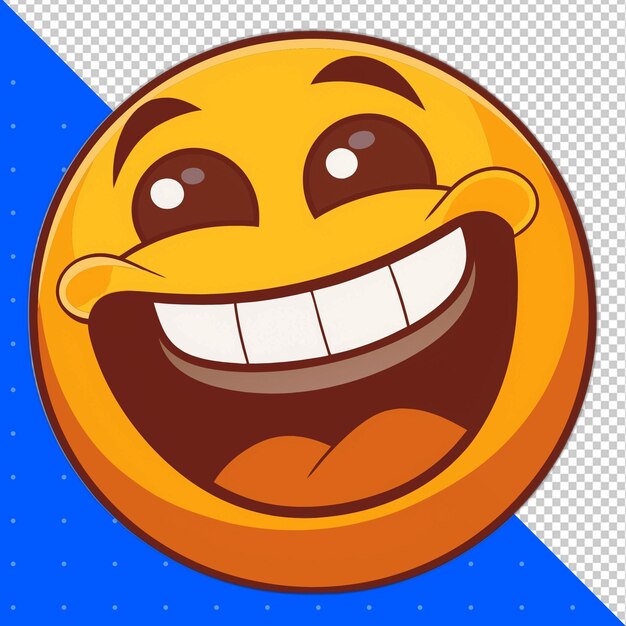 Ręcznie narysowana ilustracja emoji Smilimg na przezroczystym tle PNG