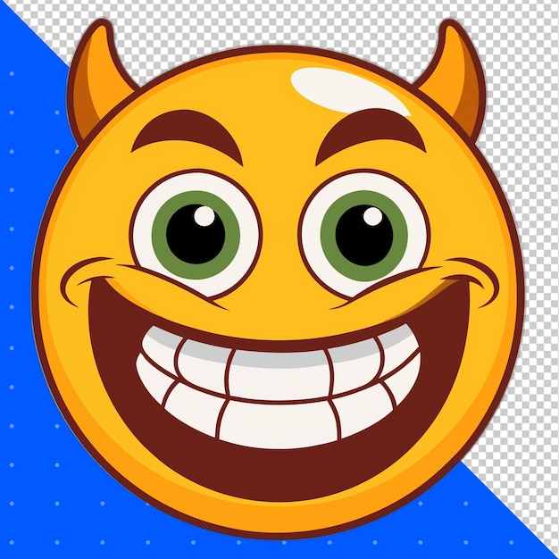 Ręcznie narysowana ilustracja emoji Smilimg na przezroczystym tle PNG