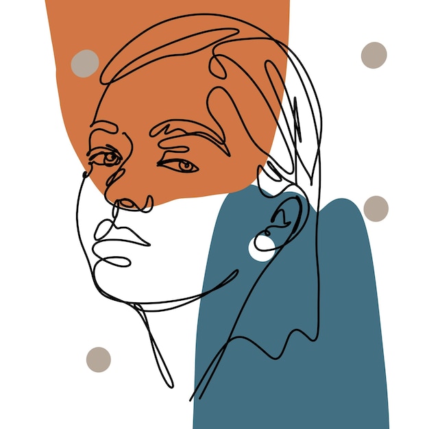 Ręcznie rysowane ilustracja sztuki kobiety w jednej linii