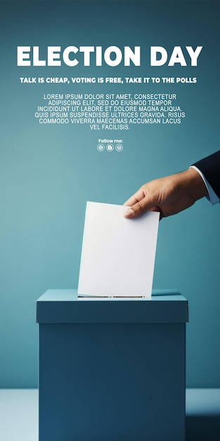 PSD ręcznie wkłada kartę wyborczą do urny wyborczej w dniu wyborów sztuczna inteligencja generowana