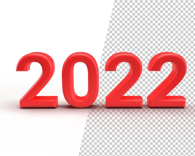 빨간색 2021 새해 3d