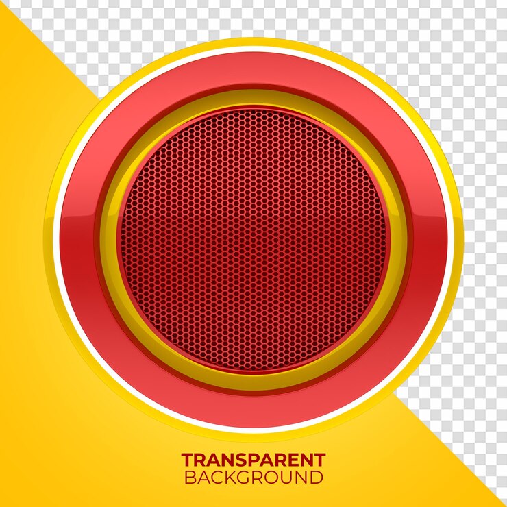 PSD red 3d circular frame