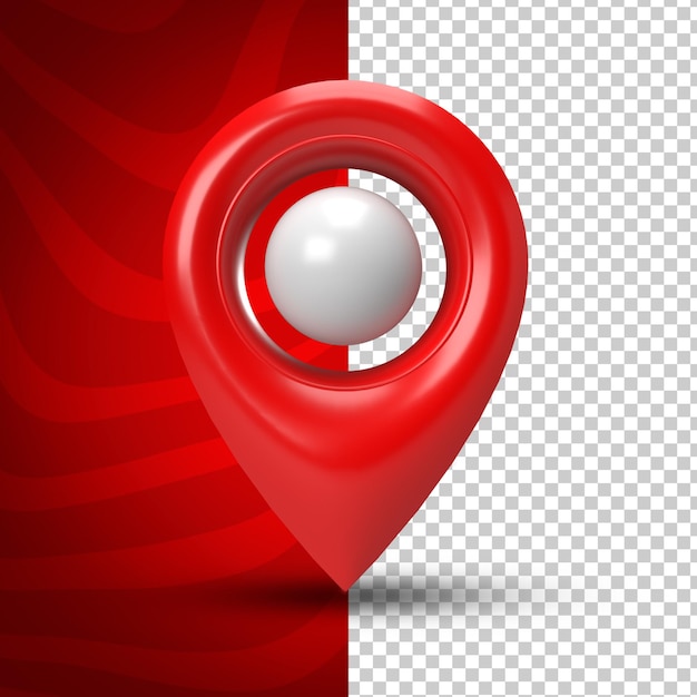 PSD red 3d location icon psd