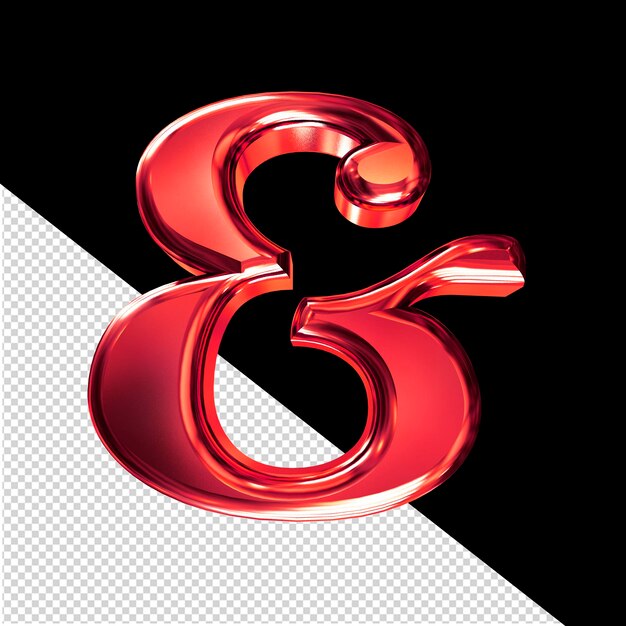 Red 3D symbol with bevel