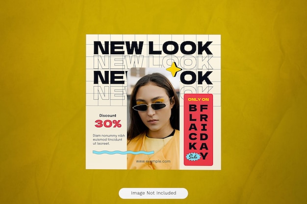 Red 90s Style Black Friday Fashion Sale Instagram Post 02
