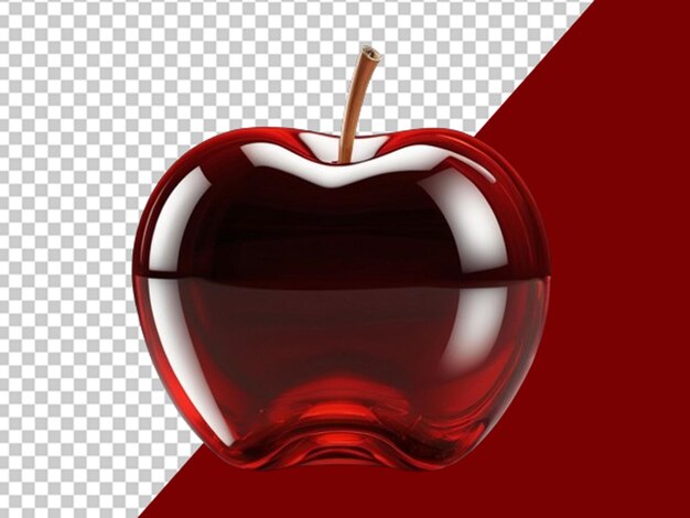 Red apple 3d glass