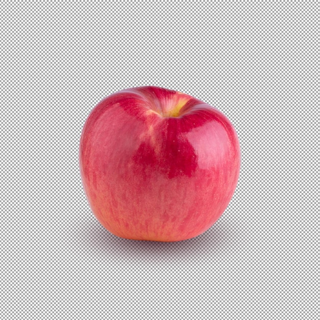 Red apple isolated on alpha background.