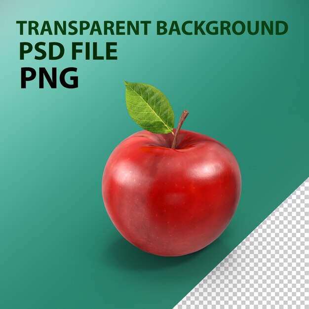 PSD red apple png