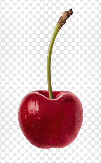 PSD a red apple with a green stem
