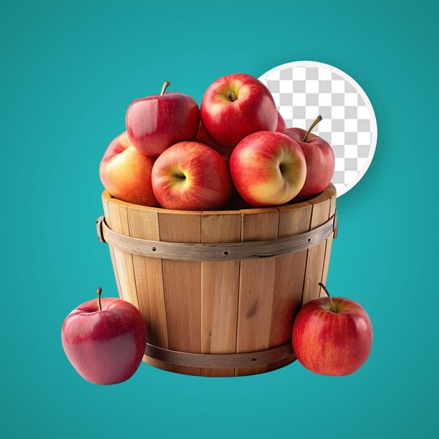 PSD red apples against a transparent background