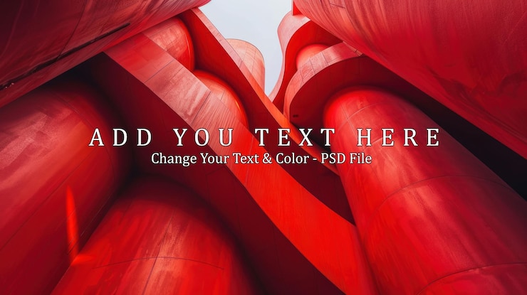 PSD red architecture abstract design