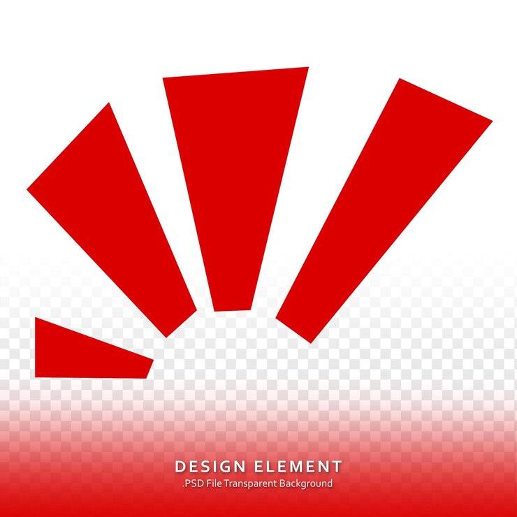 PSD red arrow banner element transparent triangle arrow illustration element comic psd file
