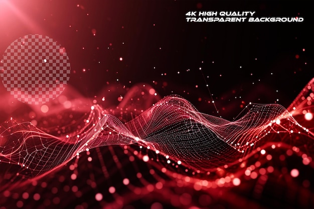 PSD red background tech banner concepttransparent background