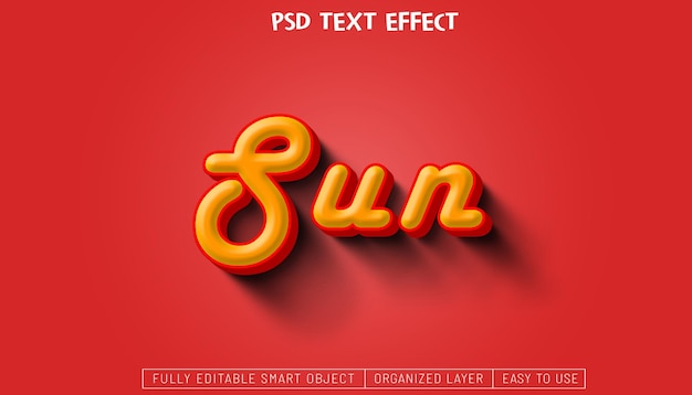 PSD a red background with the word sun on it