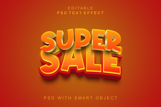 PSD a red background with the word super sale on it