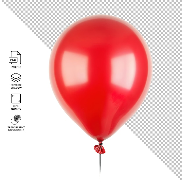red balloon isolated without background