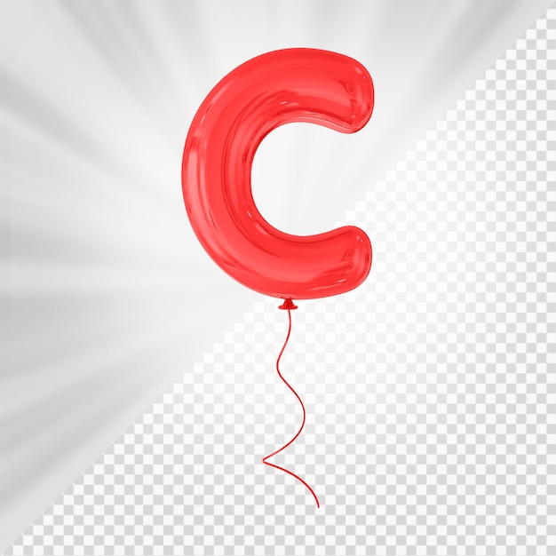 Red balloon letter c