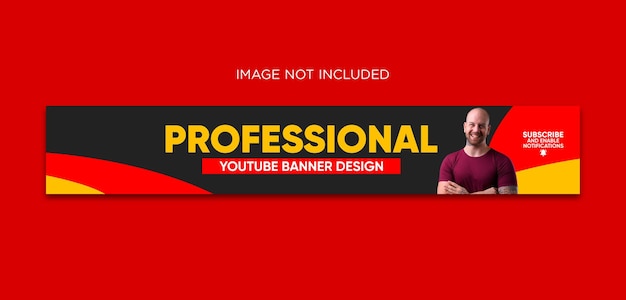 PSD a red banner with the words professional on it