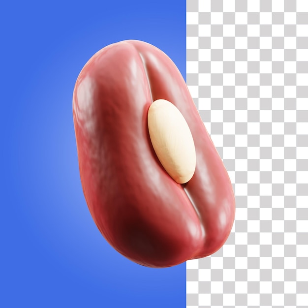 Red bean 3d icon 3