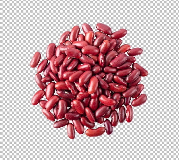 Red beans isolated on alpha layer