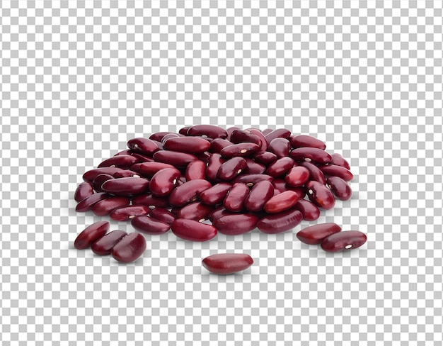 Red beans isolated on white background