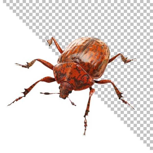 red beetle isolated on a transparent background