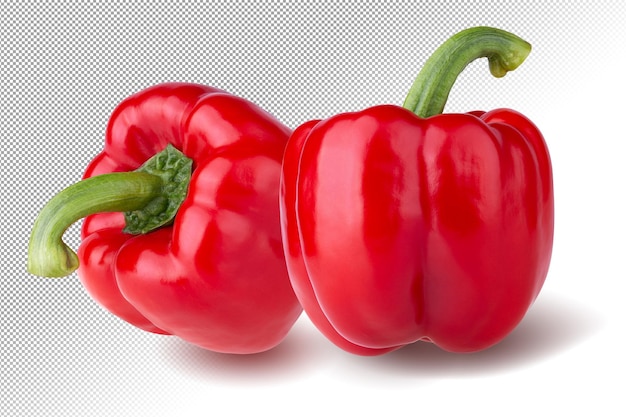 PSD red bell pepper isolated