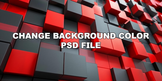 PSD uno sfondo a disegno a blocchi rossi e neri con uno sfondo a blocchi rossi