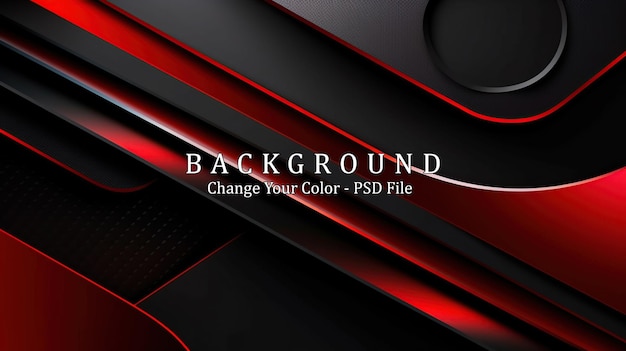 PSD red and black contrast abstract technology background generative ai
