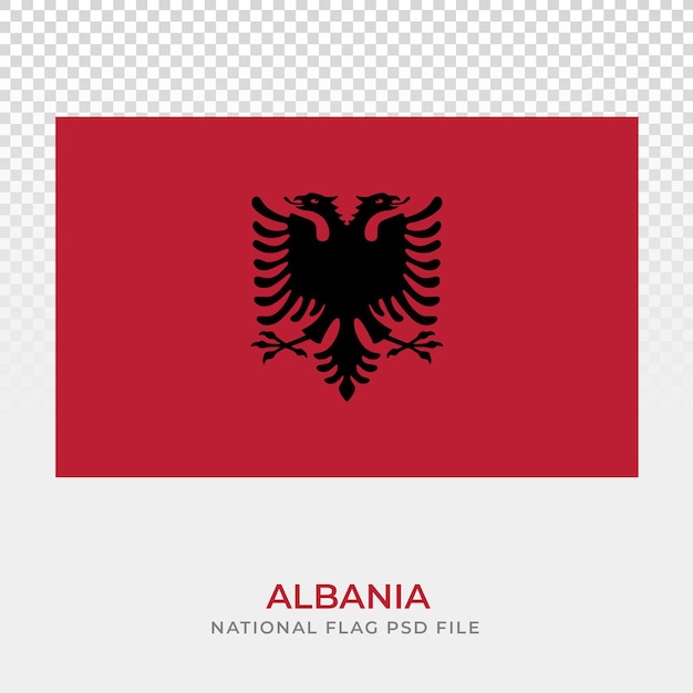 PSD red and black flag of albania