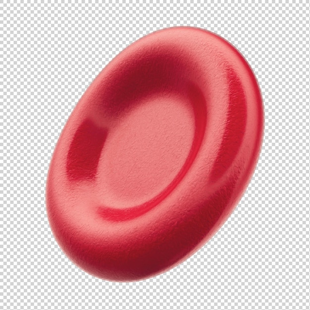 Red blood cell rendering with transparent background