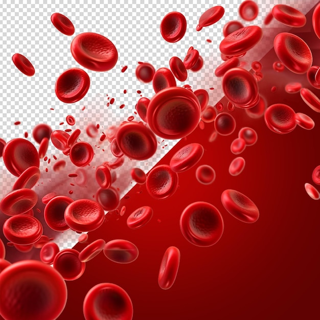 PSD red blood cells isolated on white