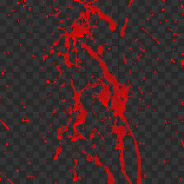 PSD a red blood splatter or paint splash isolated on transparent background