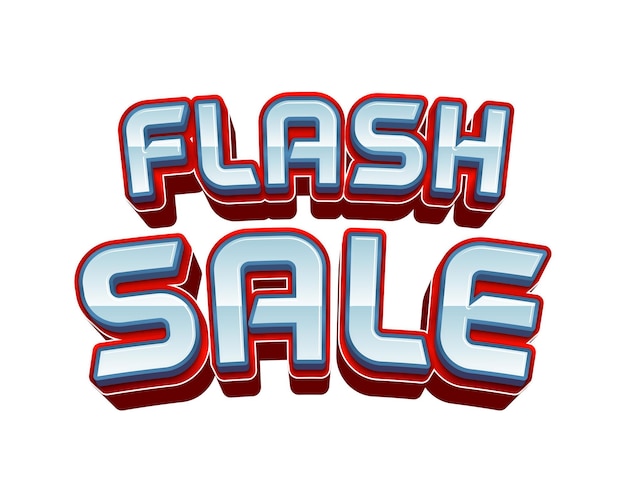 PSD a red and blue flash sale sign.