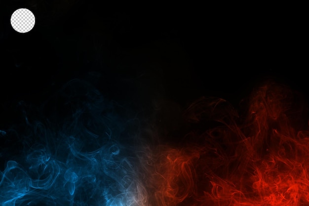 PSD red and blue smoke