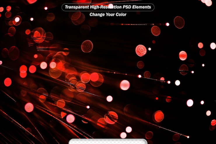 PSD red bokeh background