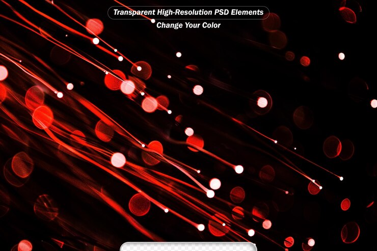 PSD red bokeh background