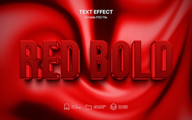 PSD red bold text effect