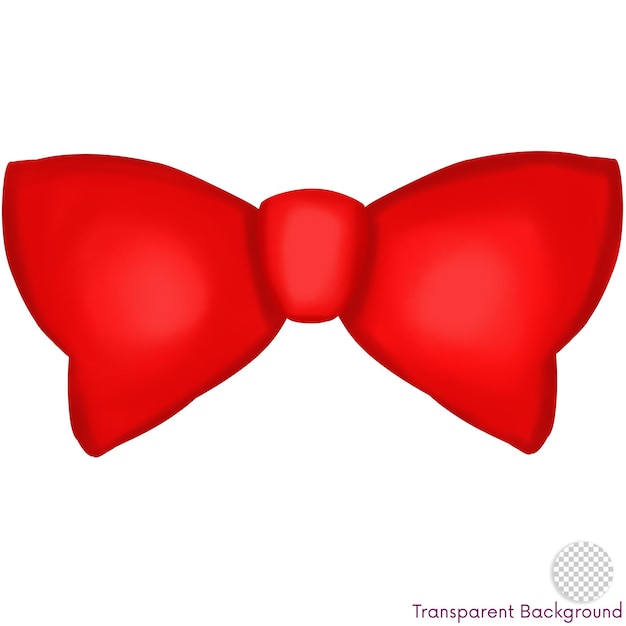 Red bow christmas illustration