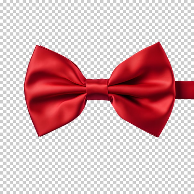 PSD red bow tie isolated on transparent background