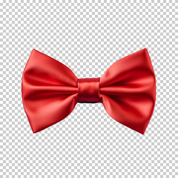 PSD red bow tie isolated on transparent background