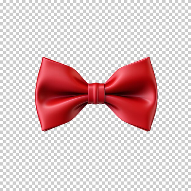 PSD red bow tie isolated on transparent background