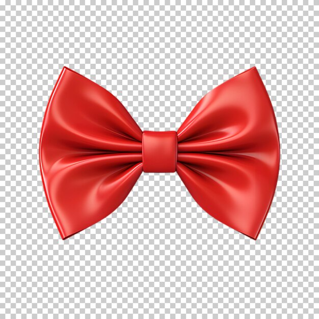 PSD red bow tie isolated on transparent background