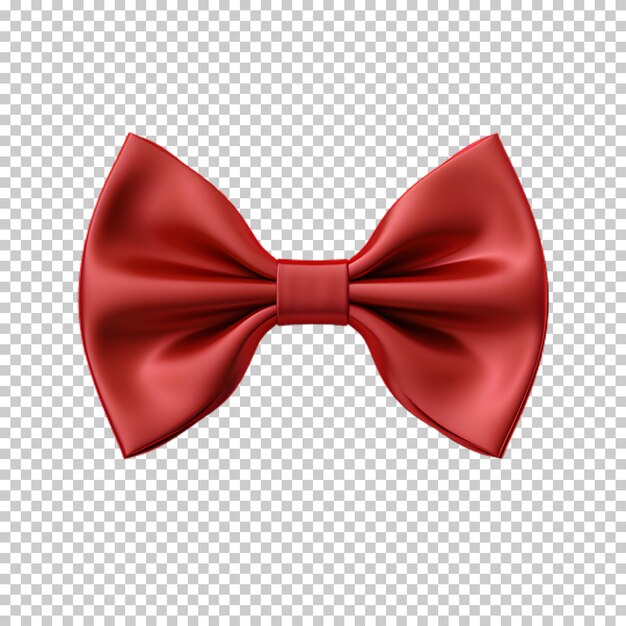 PSD red bow tie isolated on transparent background