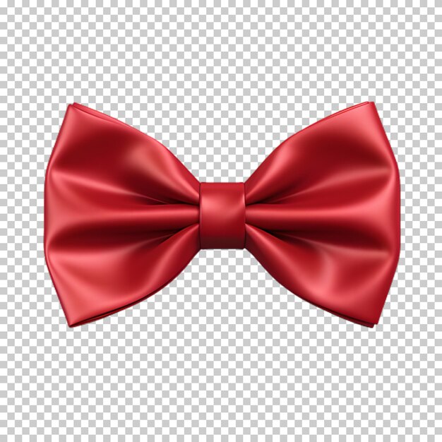 Red bow tie isolated on transparent background