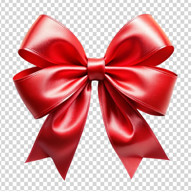 PSD a red bow on transparent background