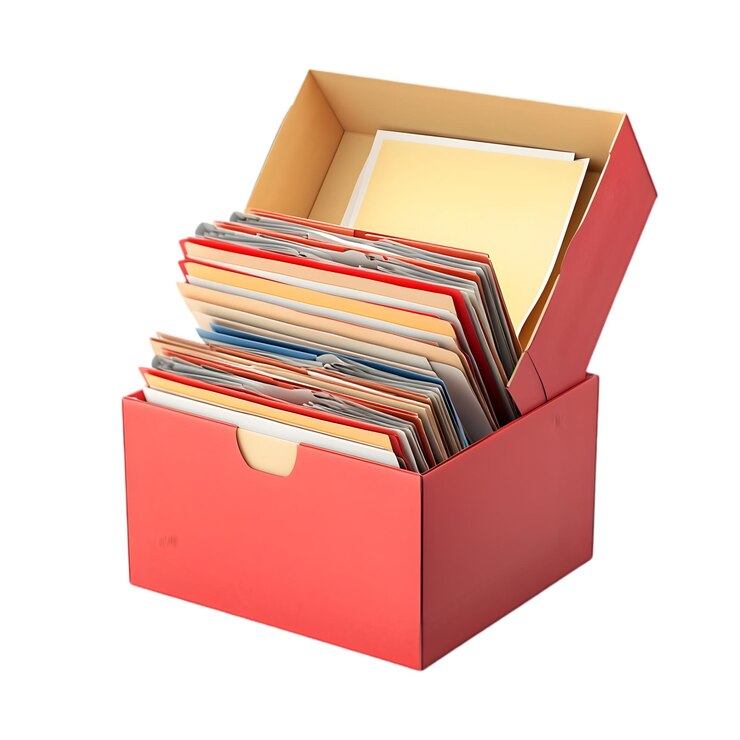 PSD red box of files