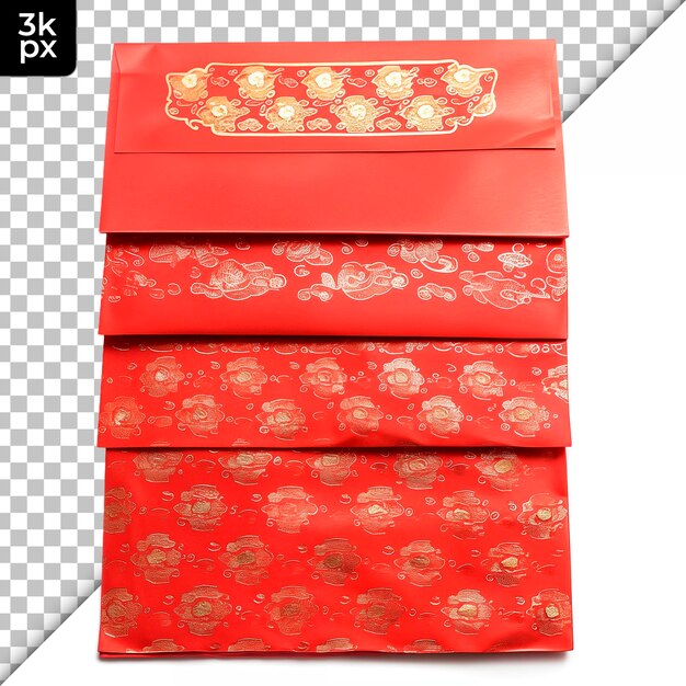 PSD a red box with gold flowers on it